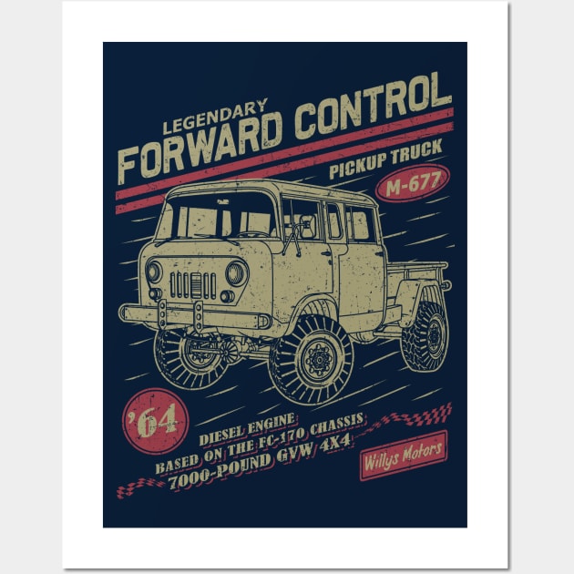 Jeep Forward Control M677 Wall Art by Guyvit